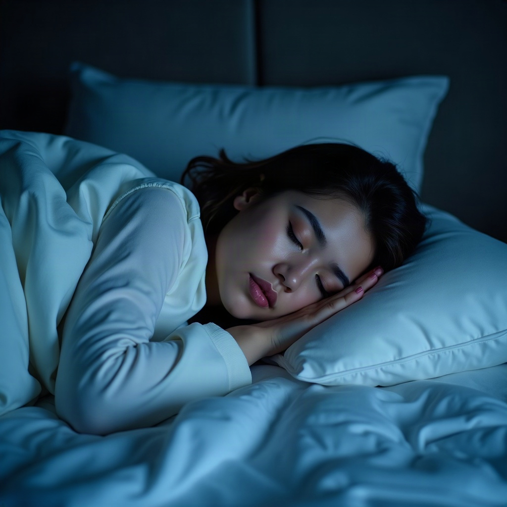 A woman sleeping peacefully
